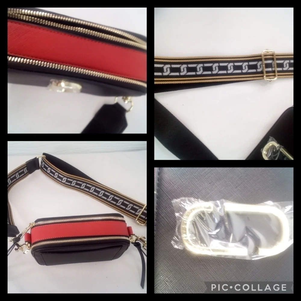 Marc Jacobs Black and Burgundy Crossbody Bag - Picture 7 of 7